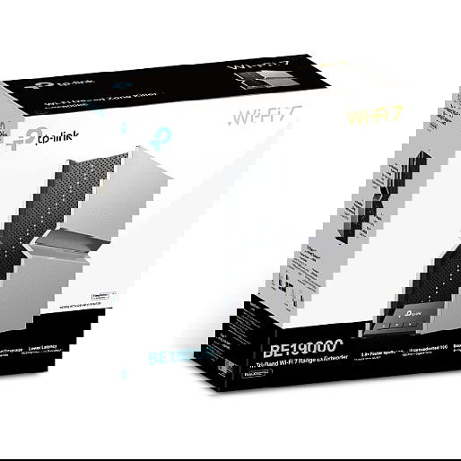 TP-Link RE800BE Repetidor Wi-Fi 7 Extensor de Alcance Tri-Band BE19000 2.4/5/6 GHz 8 Antenas Internas Ethernet LAN 3 Puertos WPA3