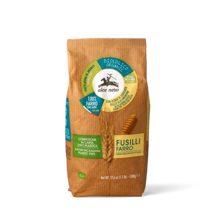 ALCE NERO Fusilli de Espelta BIO 500 g ALCE NERO Fusilli de Espelta BIO 500 g