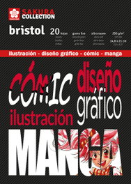 SAKURA Bloc de Dibujo Comic y Manga Encolado Liso A5 250g 20h