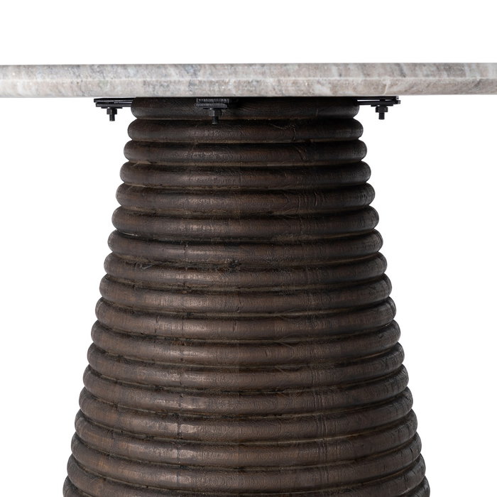 Mesa Comedor Mármol/Madera Salón 115 X 115 X 76 cm Mesa Comedor Mármol/Madera Salón 115 X 115 X 76 cm