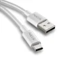 NGS ZYRO-AC Cable USB-A a USB-C 2.0, 1m Blanco, Carga Rápida hasta 15W, Datos 480Mbps, Compatible Smartphones, Portátiles, Tabletas