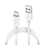 NGS ZYRO-AC Cable USB-A a USB-C 2.0, 1m Blanco, Carga Rápida hasta 15W, Datos 480Mbps, Compatible Smartphones, Portátiles, Tabletas
