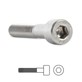 UCAFIX Tornillo Allen DIN 912 Métrica M-10 de 25mm en Acero Inoxidable