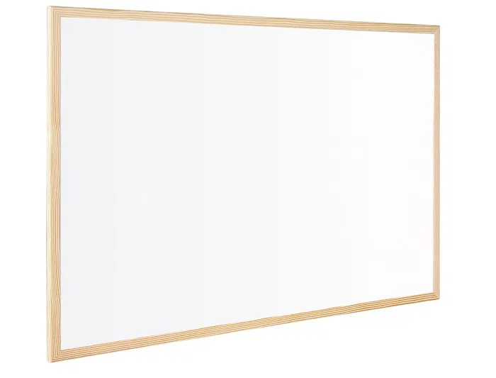 Q-connect Pizarra Blanca Laminada Marco de Madera 120x90 cm