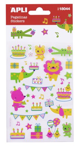 APLI Stickers Bolsa Animales Neón (Set de 5) APLI Stickers Bolsa Animales Neón (Set de 5)