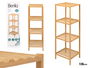 Berilo Estanteria Bambu 4 Estantes Marron 108x35x33cm (Set de 2)