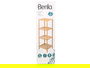 Berilo Estanteria Bambu 4 Estantes Marron 108x35x33cm (Set de 2)