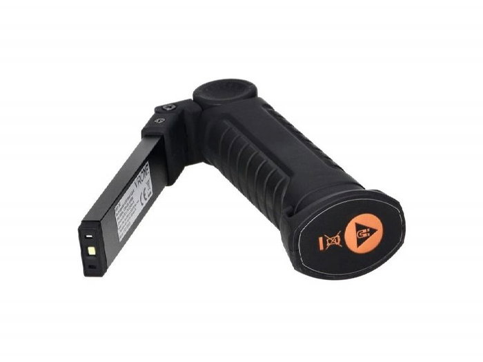 ORNO WL-12 Linterna LED de Taller con Batería Recargable 1200mAh, Iman y Brazo Giratorio 270 Grados