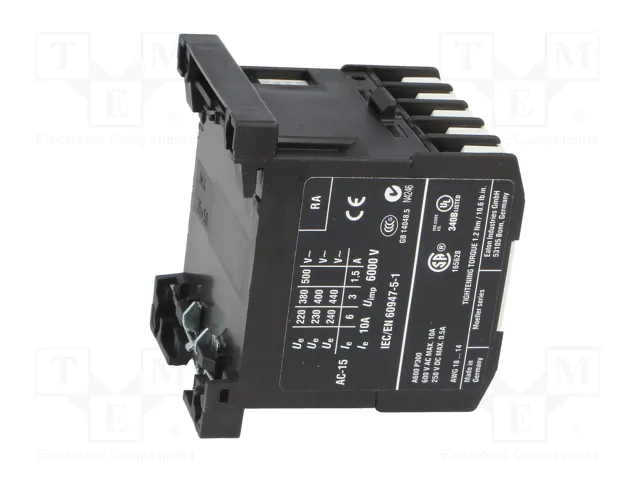 EATON ELECTRIC Contactor DILER 4-polar 230VAC 6A