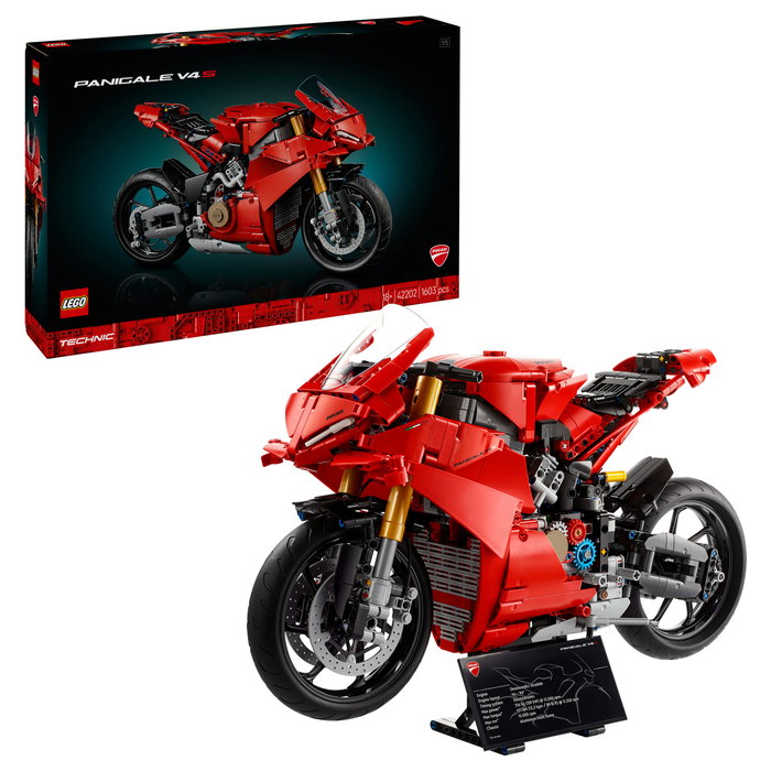 LEGO 42202 Technic Ducati Panigale V4 S Moto de Construcción para Adultos - 1604 Piezas - Modelo Réplica de Motorrad LEGO 42202 Technic Ducati Panigale V4 S Moto de Construcción para Adultos - 1604 Piezas - Modelo Réplica de Motorrad