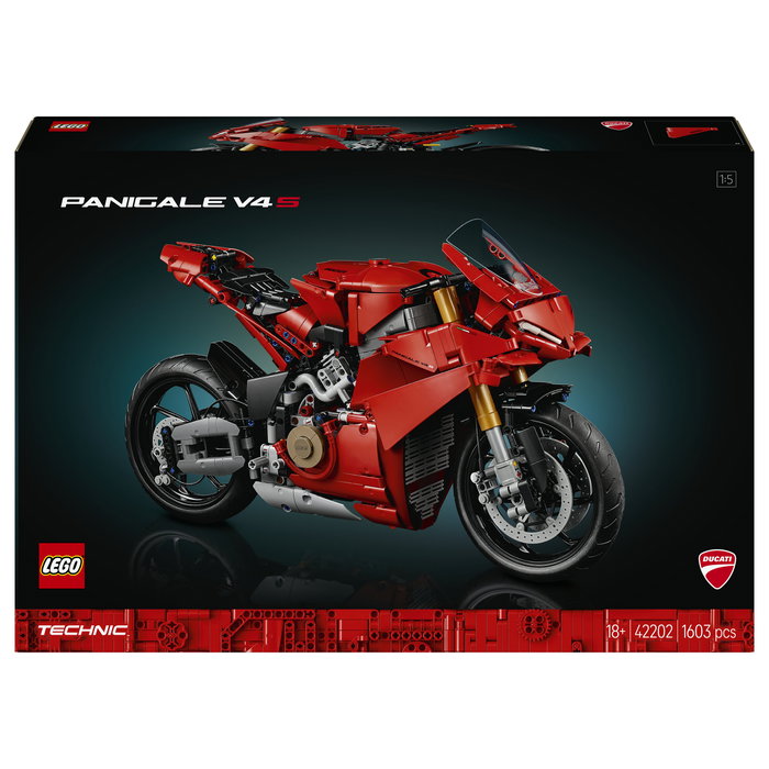 LEGO 42202 Technic Ducati Panigale V4 S Moto de Construcción para Adultos - 1604 Piezas - Modelo Réplica de Motorrad LEGO 42202 Technic Ducati Panigale V4 S Moto de Construcción para Adultos - 1604 Piezas - Modelo Réplica de Motorrad