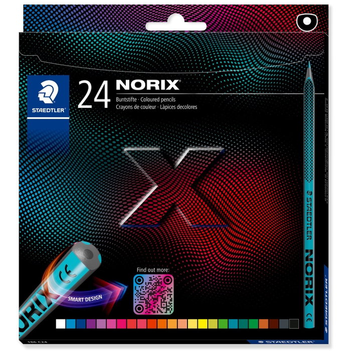 Staedtler Norix Lápices de Colores Surtidos con Mango Antideslizante, 24 Unidades Staedtler Norix Lápices de Colores Surtidos con Mango Antideslizante, 24 Unidades