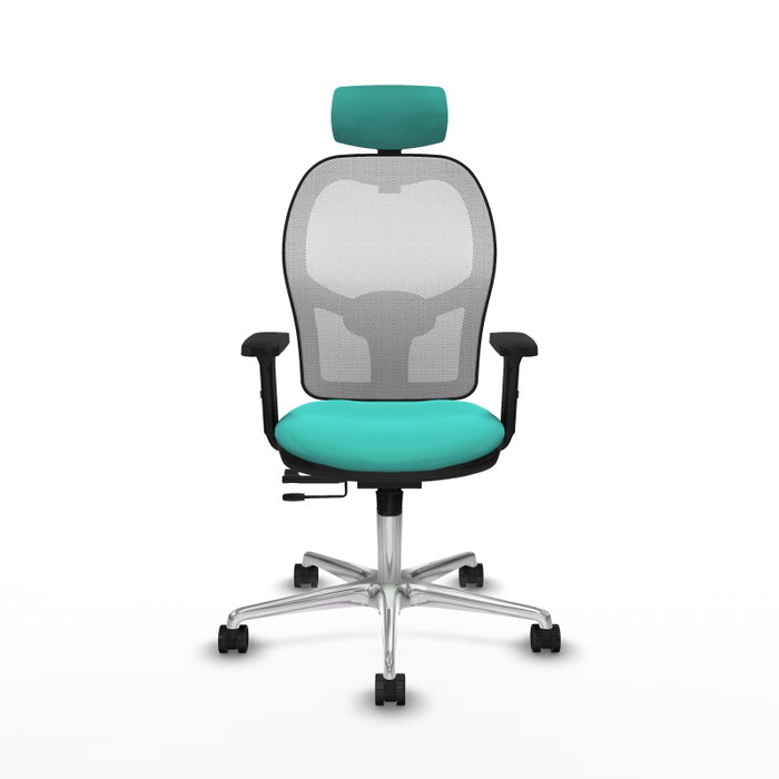 PIQUERAS Y CRESPO Silla de oficina Jorquera con mecanismo Sincro/Traslack Turquesa y Blanco PIQUERAS Y CRESPO Silla de oficina Jorquera con mecanismo Sincro/Traslack Turquesa y Blanco