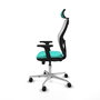 PIQUERAS Y CRESPO Silla de oficina Jorquera con mecanismo Sincro/Traslack Turquesa y Blanco