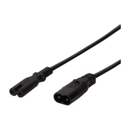 LogiLink Cable de extensión de alimentación IEC C8 a IEC C7, negro, 2 m