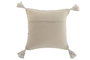 DKD Home Decor Set de 2 Cojines de Algodón Blanco Roto Hechos a Mano