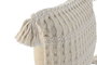 DKD Home Decor Set de 2 Cojines de Algodón Blanco Roto Hechos a Mano