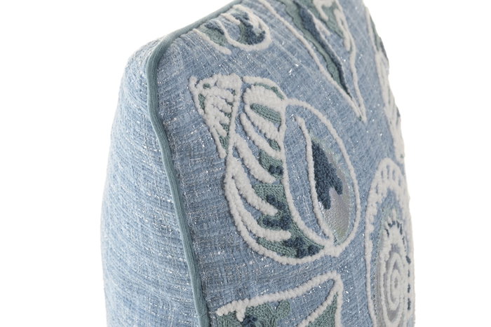 DKD Home Decor Cojín Chenilla Azul 45x10x45 DKD Home Decor Cojín Chenilla Azul 45x10x45