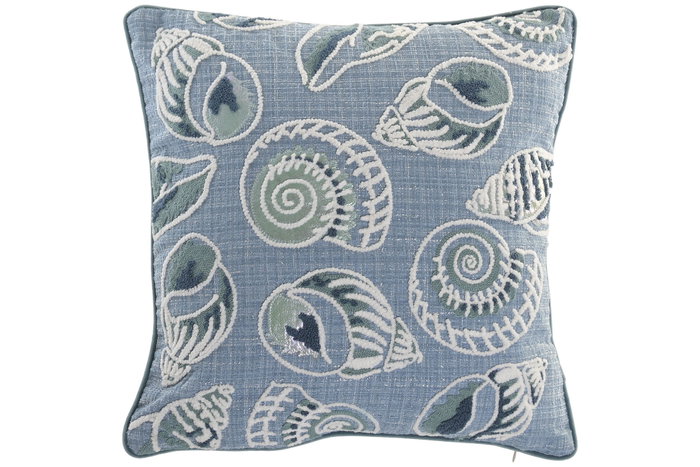 DKD Home Decor Cojín Chenilla Azul 45x10x45 DKD Home Decor Cojín Chenilla Azul 45x10x45