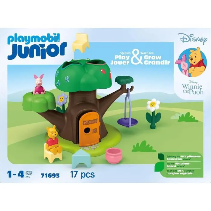 Playmobil Junior Disney Winnie the Pooh y Piglet con casa del árbol 71693