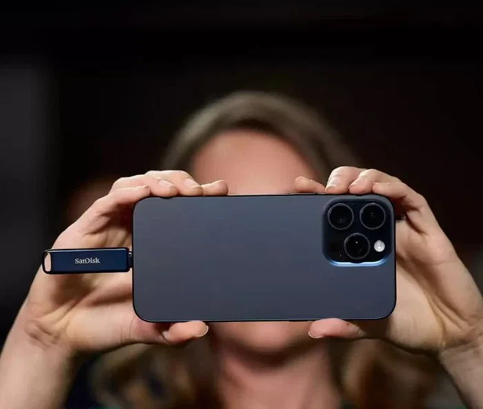 SanDisk iXpand Unidad Flash USB 64 GB USB-C / Lightning 3.2 Gen 1, Azul, Velocidad de Lectura 90 MB/s, Con Protección por Contraseña