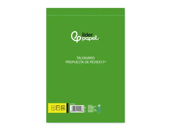 Liderpapel Talonario de pedidos folio original y 2 copias t325