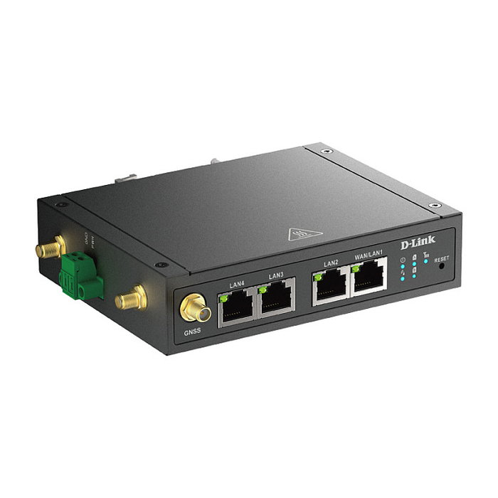 D-Link DWM-530-T Router Industrial VPN 4G LTE Móvil Wi-Fi con 4 Antenas, Montaje Carril DIN, Negro, 300 Mbps, Dual SIM, MicroSD