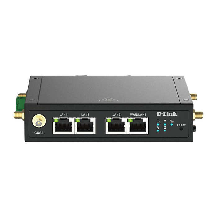 D-Link DWM-530-T Router Industrial VPN 4G LTE Móvil Wi-Fi con 4 Antenas, Montaje Carril DIN, Negro, 300 Mbps, Dual SIM, MicroSD