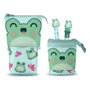 Karactermania Estuche Portatodo Cute con Bolígrafo de 10 Colores y Gel Borrable Froggy, Turquesa