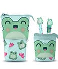 Karactermania Estuche Portatodo Cute con Bolígrafo de 10 Colores y Gel Borrable Froggy, Turquesa Karactermania Estuche Portatodo Cute con Bolígrafo de 10 Colores y Gel Borrable Froggy, Turquesa