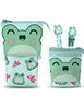 Karactermania Estuche Portatodo Cute con Bolígrafo de 10 Colores y Gel Borrable Froggy, Turquesa
