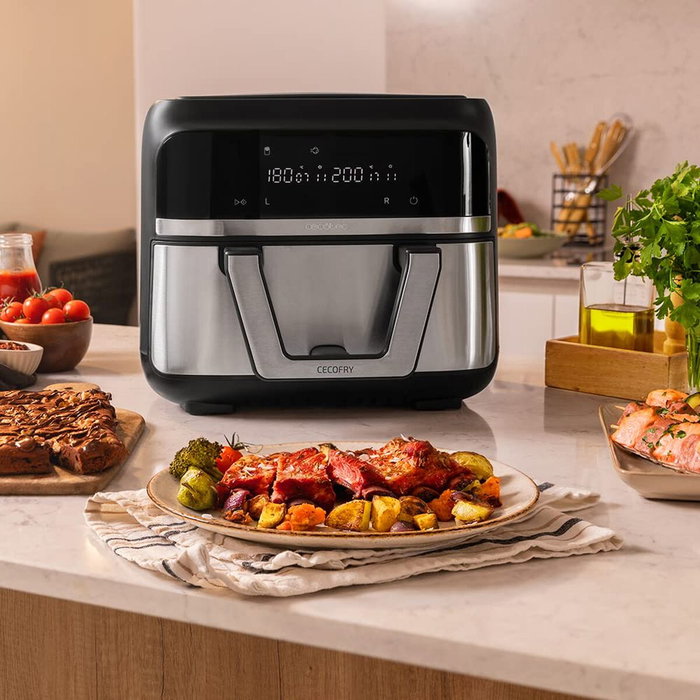 Cecotec Freidora de Aire Dual 9000 9L 2850W Negra con Tecnología PerfectCook