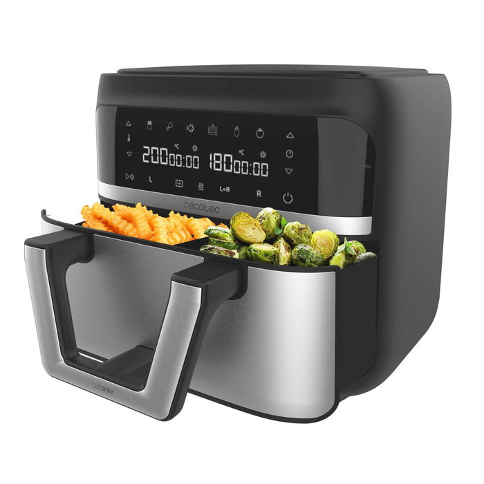 Cecotec Freidora de Aire Dual 9000 9L 2850W Negra con Tecnología PerfectCook