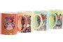 DKD Home Decor Tazas de Porcelana con Motivos de Gatos, Surtido de 4 Colores, 360ml