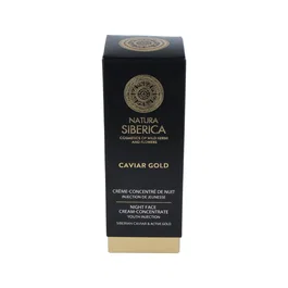 Natura Siberica Caviar Gold Crema Facial De Noche Concentrada 30 ml - Tratamiento Antiedad Reafirmante para Todo Tipo de Piel