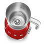 Smeg MFF11RDEU Calentador y Espumador de Leche Automático Rojo 50's Style, Capacidad 0.6 L (250 ml de espuma), Acero Inoxidable, 8 Funciones (Caliente y Fría)