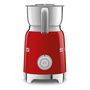 Smeg MFF11RDEU Calentador y Espumador de Leche Automático Rojo 50's Style, Capacidad 0.6 L (250 ml de espuma), Acero Inoxidable, 8 Funciones (Caliente y Fría)
