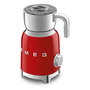 Smeg MFF11RDEU Calentador y Espumador de Leche Automático Rojo 50's Style, Capacidad 0.6 L (250 ml de espuma), Acero Inoxidable, 8 Funciones (Caliente y Fría)