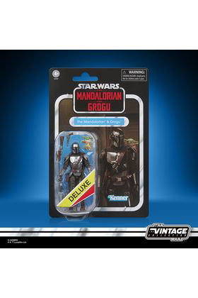 Hasbro Star Wars: The Mandalorian & Grogu Vintage Collection Figuras Deluxe de 9,5 cm y 2 cm