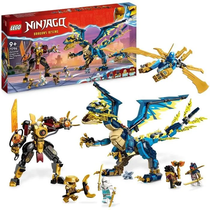 LEGO NINJAGO 71796 El dragón primario contra el robot Empers, Grand Toy