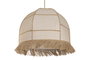 DKD Home Decor Lámpara de Techo de Fibra con Flecos, Natural/Crudo, 50x50x140 cm