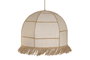 DKD Home Decor Lámpara de Techo de Fibra con Flecos, Natural/Crudo, 50x50x140 cm