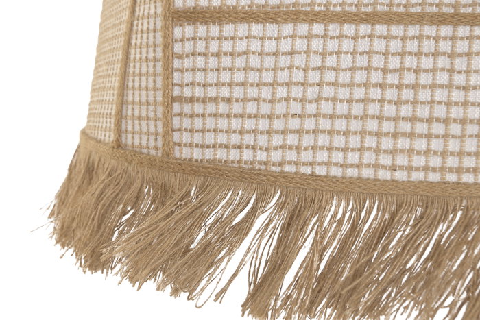 DKD Home Decor Lámpara de Techo de Fibra con Flecos, Natural/Crudo, 50x50x140 cm DKD Home Decor Lámpara de Techo de Fibra con Flecos, Natural/Crudo, 50x50x140 cm