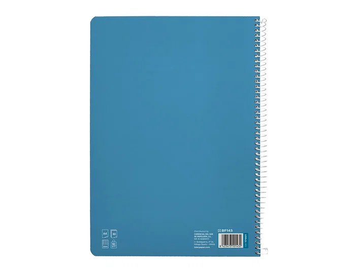 Liderpapel Cuaderno Espiral Pautaguía A4 Tapa Dura Azul