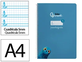 Liderpapel Cuaderno Espiral Pautaguía A4 Tapa Dura Azul