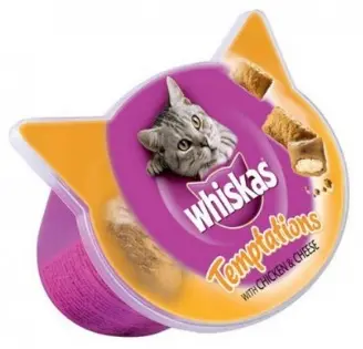 Mars Whiskas Temptations Pollo y Queso 6x60g Mars Whiskas Temptations Pollo y Queso 6x60g