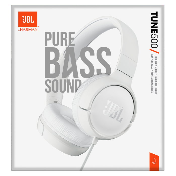 JBL Tune 500 Auriculares Alámbricos con Micrófono Blanco