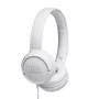 JBL Auriculares JBL Tune 500 Blancos con Micrófono Integrado y Conector Jack 3.5 mm, Diadema Circumaural Plegable para Música