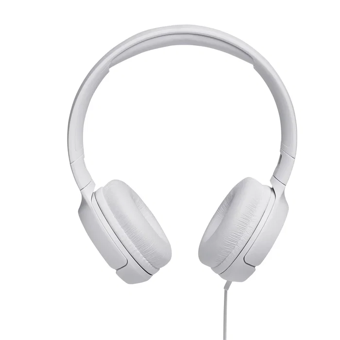JBL Auriculares JBL Tune 500 Blancos con Micrófono Integrado y Conector Jack 3.5 mm, Diadema Circumaural Plegable para Música