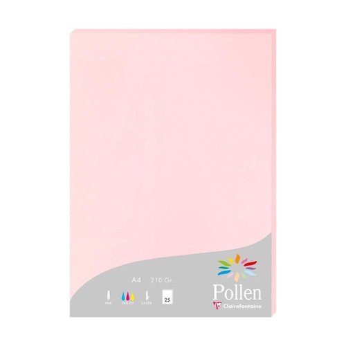 CLAIREFONTAINE Papel Pollen A4 210g 25H Rosa CLAIREFONTAINE Papel Pollen A4 210g 25H Rosa